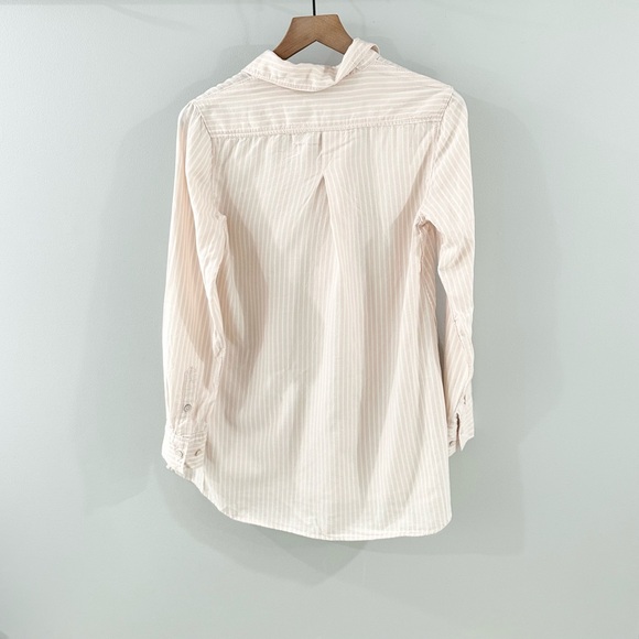 Aerie Quarter Button Tunic Pink Stripe Size XS - Picture 5 of 5